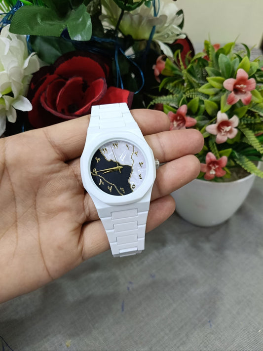 Black Arabic Aura Watch For Men – Elegant Design, Arabic Numerals, Premium Quartz Movement