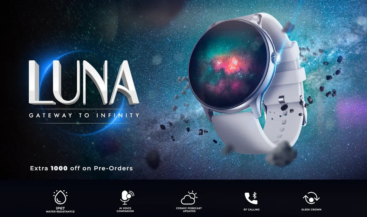 Zero® Luna Smart Watch | 1.39” TFT Display, Calling, 100+ Watch Faces | IP67 Waterproof, SpO2 & Heart Rate Monitor | Best Price Smartwatch for Men & Women, IOS & Android