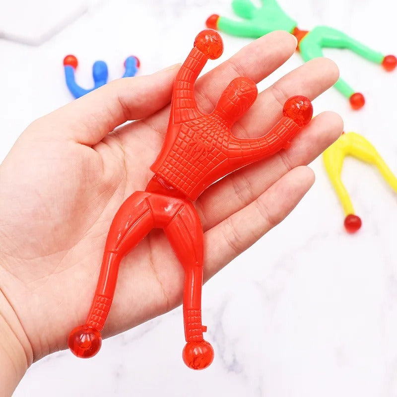 Pack Of 6 Sticky Spider Man Climbing Wall Toy For Kids | Wall Climbing Spiderman Toy | Sticky Spiderman Wall Climber | Spider Man Sticky Toy for Boys Girls | Fun Party Favors Wall Climbing Spider Man Toys | Mini Sticky Spider Man Pack of 24