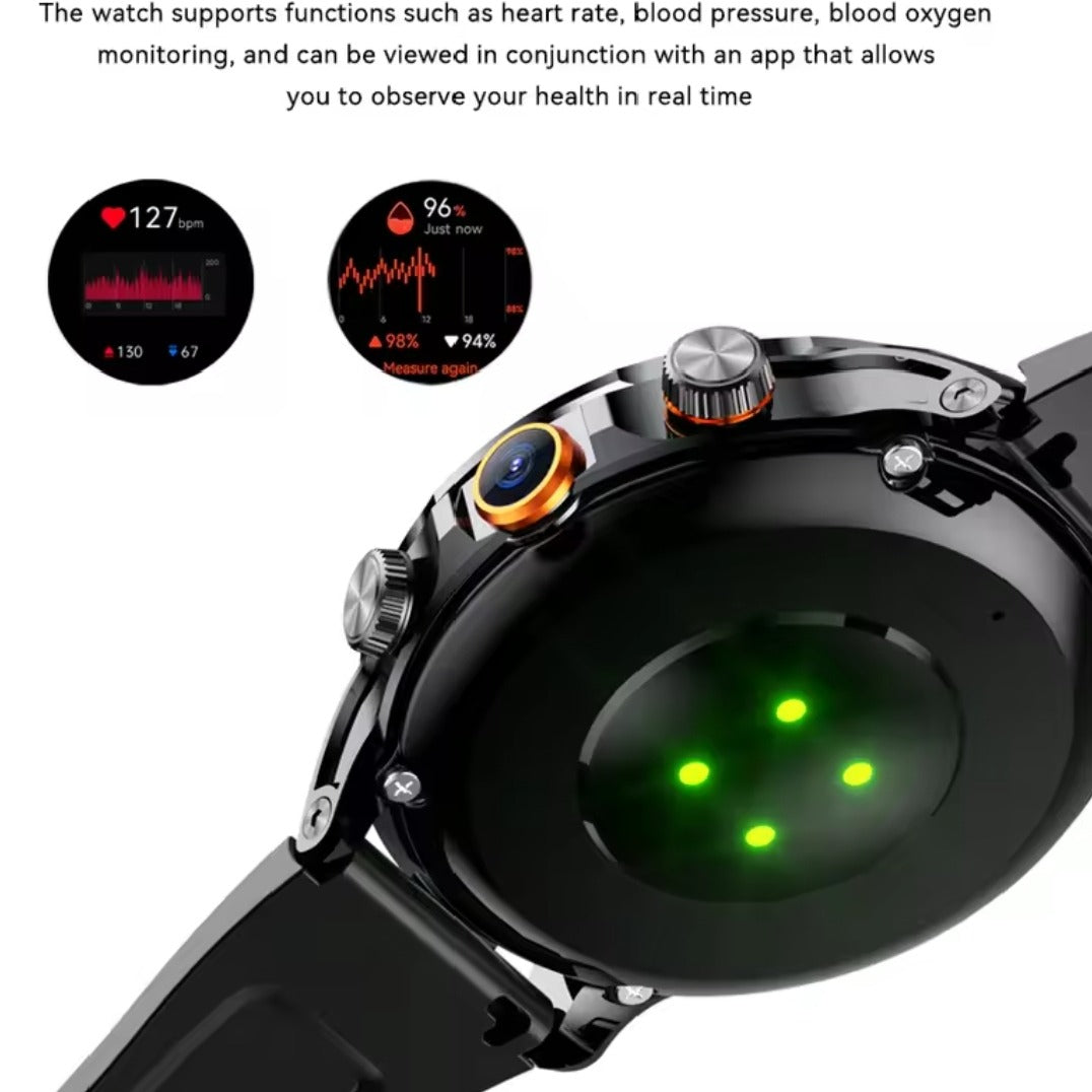 8GB+128GB RAM 5G/4G Smart Watch 1.95 inch AMOLED 1880mah Battery 500W Camera GPS WIFI Google APP Download Smartwatch Android 9.0