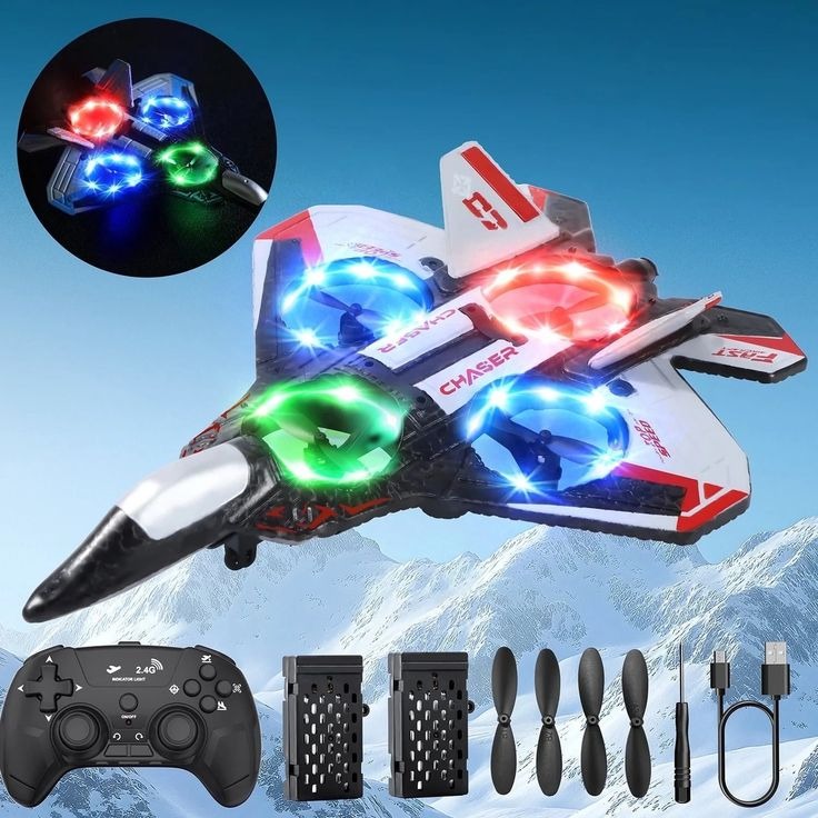 Fighter Jet Remote Control Airplane Toy for Kids I RC Fighter Jet Plane with Lights & Long Range1360 Flip Stunt Roll & Rechargeable Remote Control Aircraft