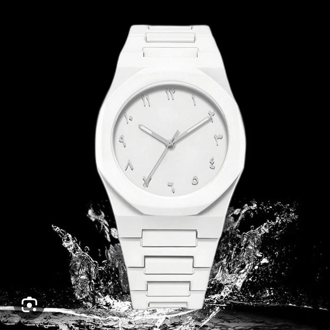 Black Arabic Aura Watch For Men – Elegant Design, Arabic Numerals, Premium Quartz Movement
