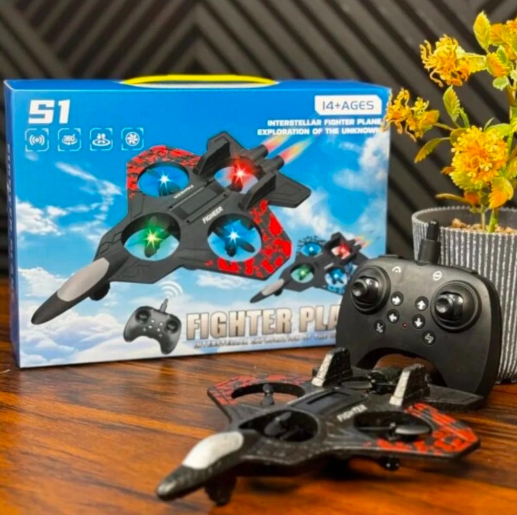 Fighter Jet Remote Control Airplane Toy for Kids I RC Fighter Jet Plane with Lights & Long Range1360 Flip Stunt Roll & Rechargeable Remote Control Aircraft