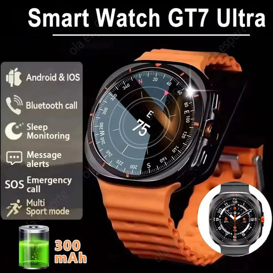 GT7 Pro Smartwatch 2024 Edition - Bluetooth Calling Watch with High Resolution HD Display & Full Metal Body - Professional Sports Activity Tracker, Heart Rate & SpO2 Oxygen Sensor - Music Control & Voice Assistant Fashionable Fitness Smart Band